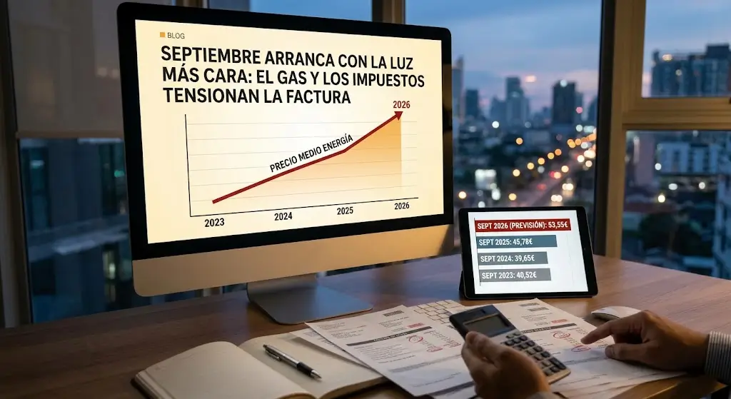 Septiembre arranca con la luz más cara de los últimos cuatro años: el gas y los impuestos tensionan la factura ⚡📈 la luz mas cara